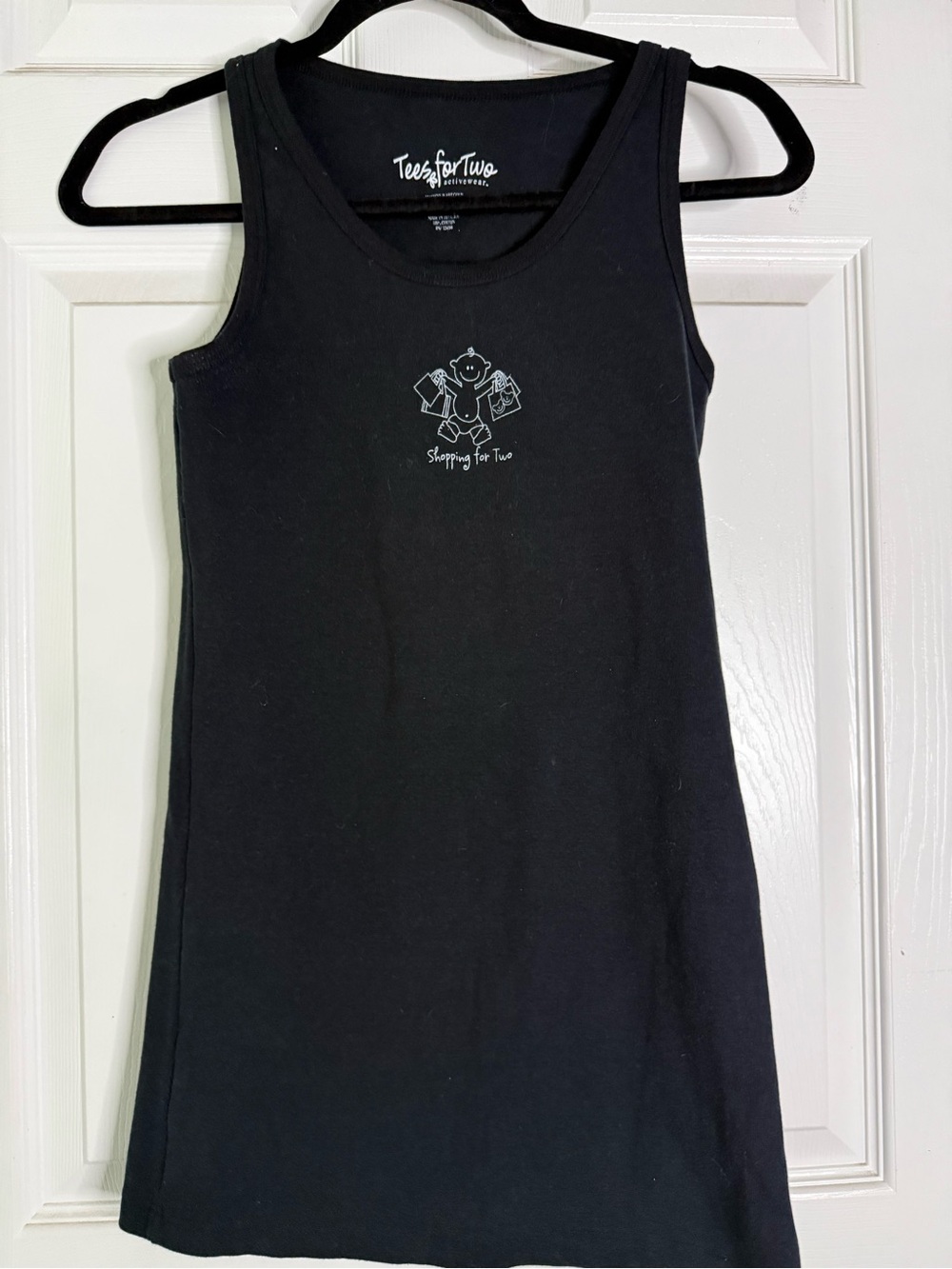 Maternity Tank Tunic Small Medium Black Tee For Two Activewear Vintage